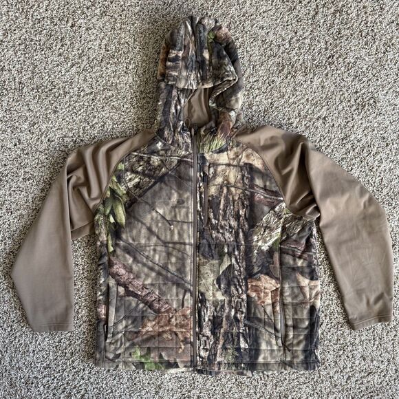 Cabelas 4Most Windshear Fleece Hybrid Hunting Jacket 2XL Mossy Oak Primaloft - Picture 1 of 10